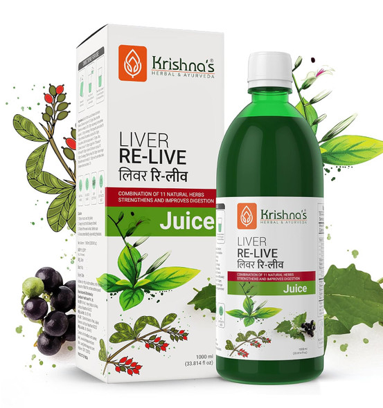 KRISHNA'S HERBAL & AYURVEDA Liver Re-Live Juice 1000 mlx 1|2.2 lbs