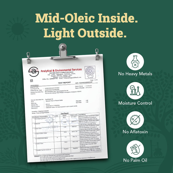 Anveshan Wood Cold Pressed Sunflower Oil 1L