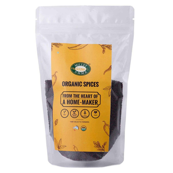 Millet Amma Organic Small Brown Mustard Seeds |200gm|0.44lbs