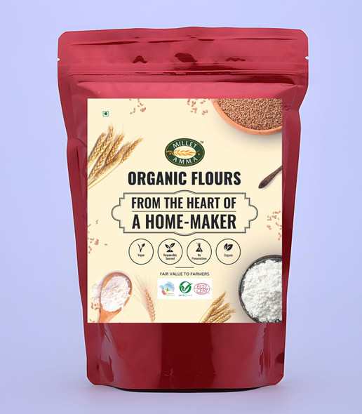 MILLET AMMA Organic Roasted Gram Flour (Sattu) Organic | Contains Minerals, Vitamins, Fiber | 100% Vegan & Gluten Free | Suitable for Multiple Recipes |500gm|1.1 lbs