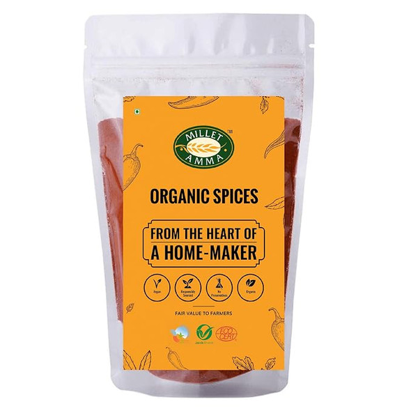 MILLET AMMA Organic Byadgi Red Chilli Whole|100gm|0.22 lbs