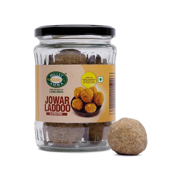 MILLET AMMA Laddo Combo | Pack of 3 Varieties ( Ragi , Jowar & Bajra Laddoo)|900gm|1.98 lbs