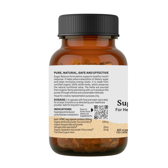 Organic India Sugar Balance 180 Cap |260gm|0.57 lbs
