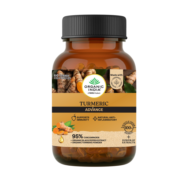 Organic India Turmeric Advance 60 Cap |150gm|0.33 lbs