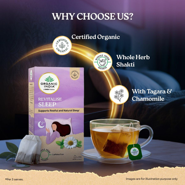 OI Revitalise Sleep 25s TB by Organic India|100gm|0.22 lbs