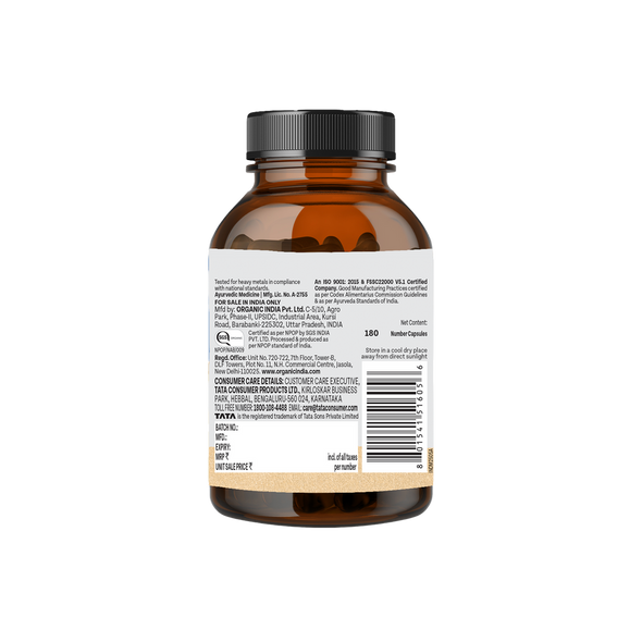 Organic India Liver Kidney Care 180 Cap|260gm|0.57 lbs
