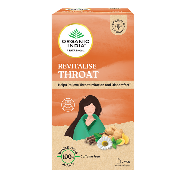 Organic India Revitalise Throat 25s TB|100gm|0.22 lbs