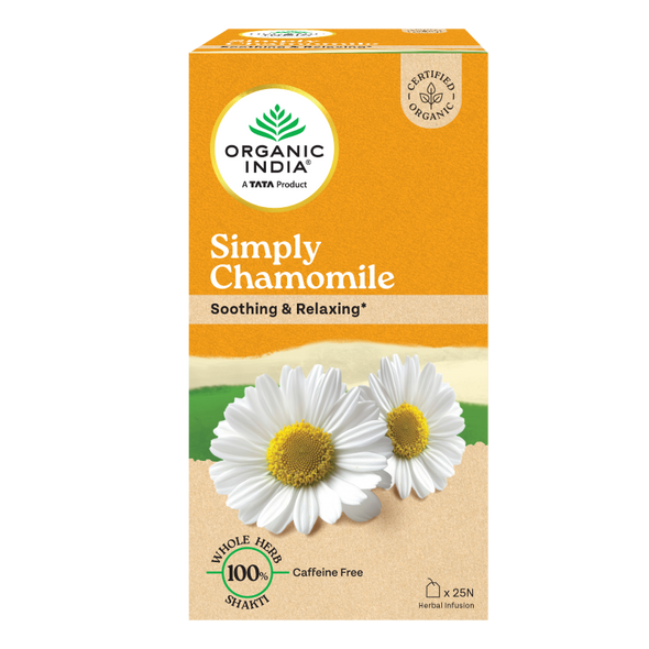 Organic India Simply Chamomile 25s TBx10 |100gm|0.22 lbs