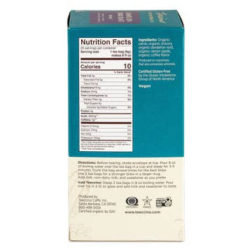 Vanilla Nut Herbal Tea - Rich & Roasted Herbal Tea That’s Caffeine Free & Prebiotic for Natural Energy, by Teeccino|60gm|0.13 lbs