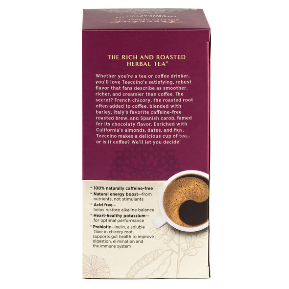 Hazelnut Herbal Tea - Rich & Roasted Herbal Tea That’s Caffeine Free & Prebiotic for Natural Energy, 25 Tea Bags by Teeccino|150gm|0.33 lbs