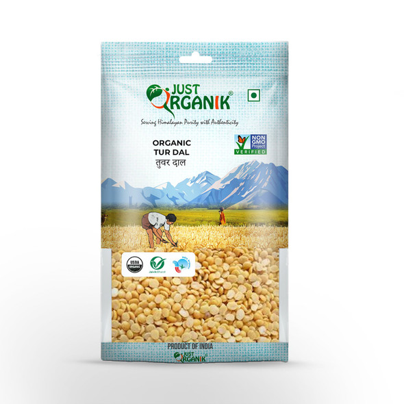 Organic Tur Dal (Pigeon Pea) by Just Organik|2000gm|4.41 lbs