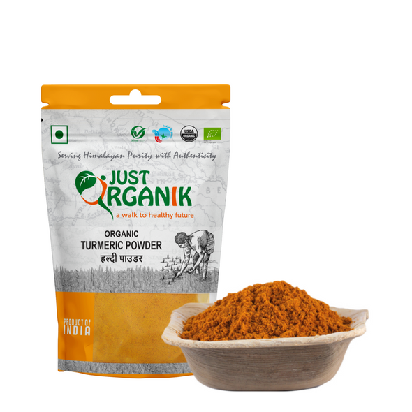 Organic Turmeric Powder- 200 g by Just Organik|200gm|0.44 lbs