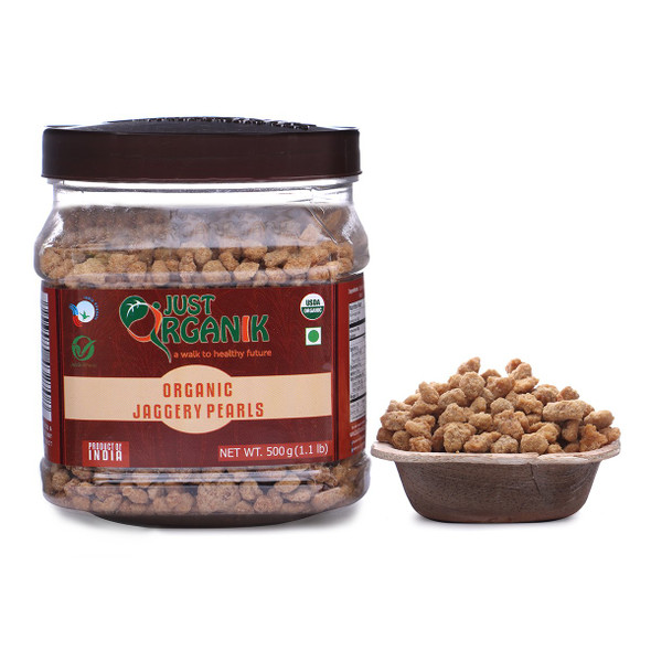 Organic Jaggery pearls by Just Organik|1000gm|2.2 lbs