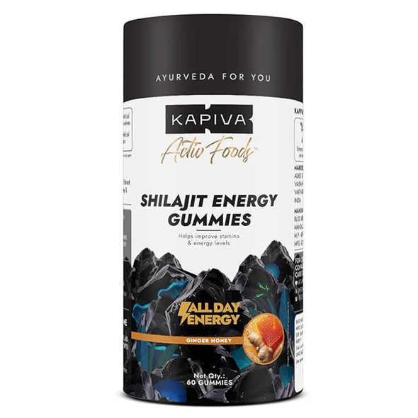 Shilajit Energy Gummies 60 gummies by Kapiva|210gm|0.46 lbs