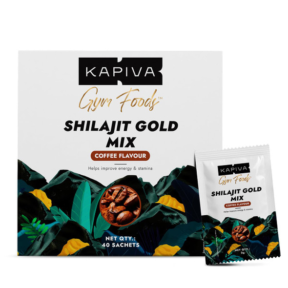 Shilajit Gold Mix 40 sachets by Kapiva|80gm|0.18 lbs