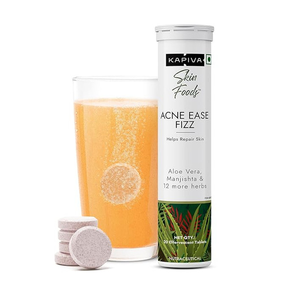 Acne Ease Fizz 20 tab by Kapiva|160gm|0.35 lbs