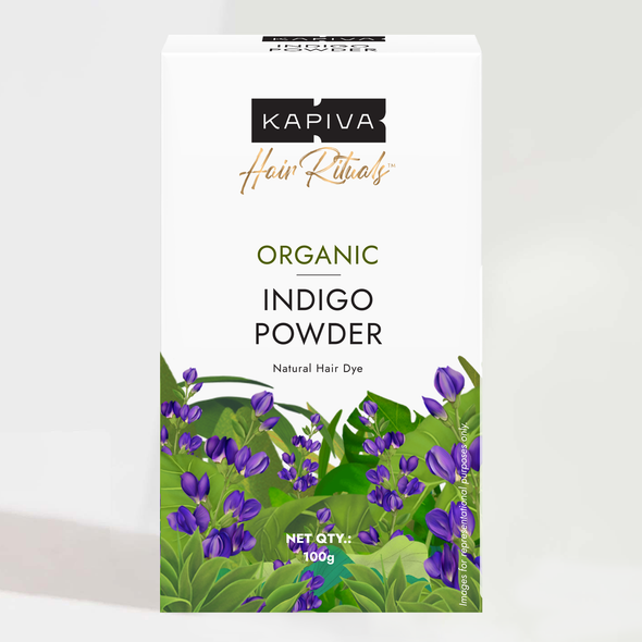 Organic Indigo Powder by Kapiva|100gm|0.22 lbs