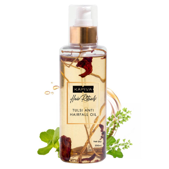 Tulsi Anti Hairfall Oil by Kapiva|200gm|0.44 lbs