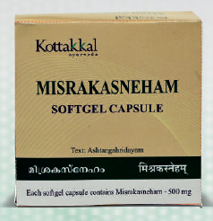 Misrakasneham Soft Gel Capsule Pack of 10 strips by Kottakkal Arya Vaidya Sala|100gm|0.22 lbs