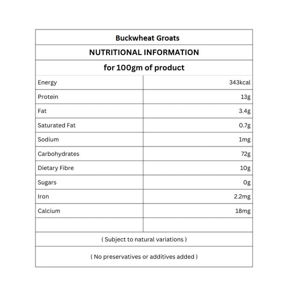 Organic Buckwheat Groats (Kuttu) by IKAI Organics|500gm|1.1 lbs