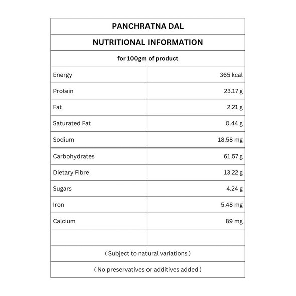 Organic Panchratna Dal by IKAI Organics|500gm|1.1 lbs