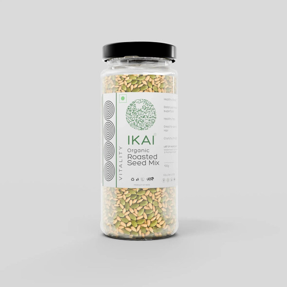 Organic Roasted Seed Mix by IKAI Organics|100gm|0.22 lbs