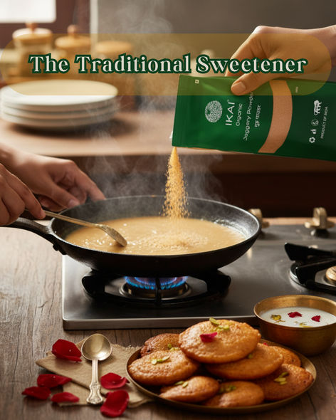 Organic Jaggery Powder by IKAI Organics|500gm|1.1 lbs