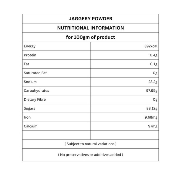 Organic Jaggery Powder by IKAI Organics|500gm|1.1 lbs