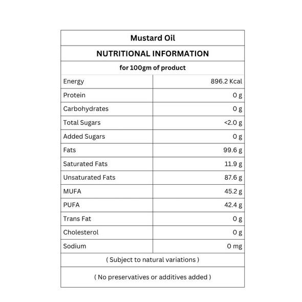 Organic Mustard Oil (Cold Pressed) by IKAI Organics|500gm|1.1 lbs