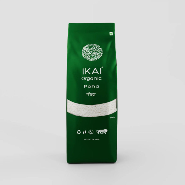 Organic Poha by IKAI Organics|500gm|1.1 lbs