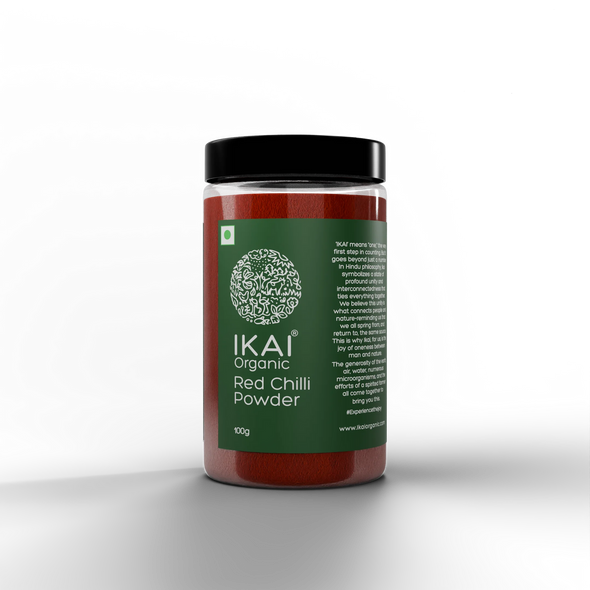 Organic Red Chilli Powder by IKAI Organics|100gm|0.22 lbs