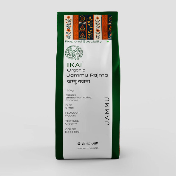 Organic Jammu Rajma by IKAI Organics|500gm|1.1 lbs