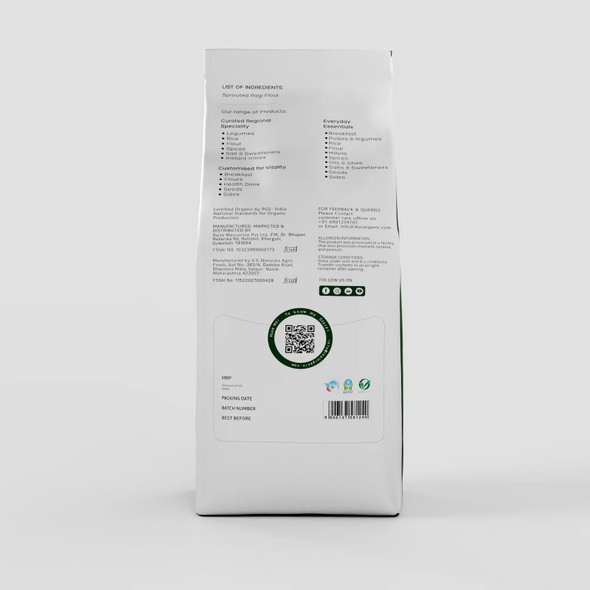 Organic Sprouted Bajra Atta by IKAI Organics|500gm|1.1 lbs