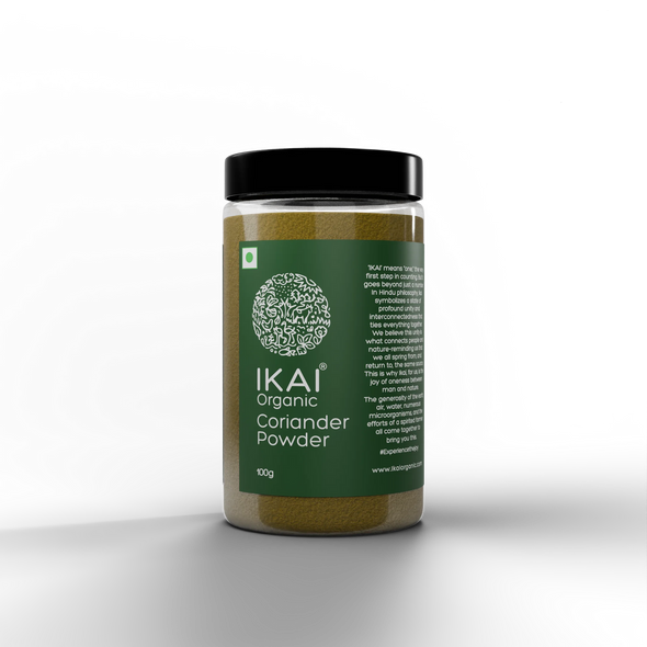 Organic Coriander Powder by IKAI Organics|100gm|0.22 lbs