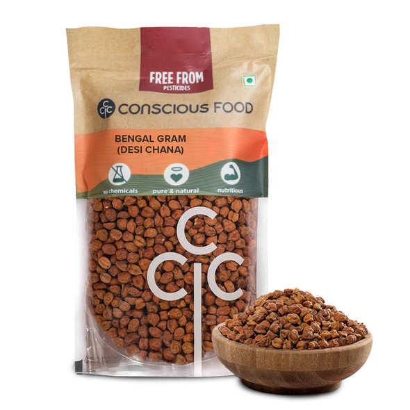 Bengal Gram / Desi Chana by Conscious Food|500gm|1.1 lbs