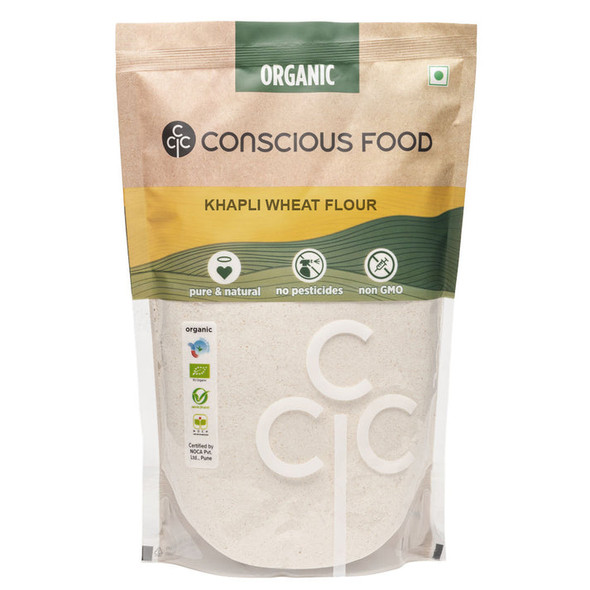 Khapli Wheat Flour by Conscious Food|500gm|1.1 lbs