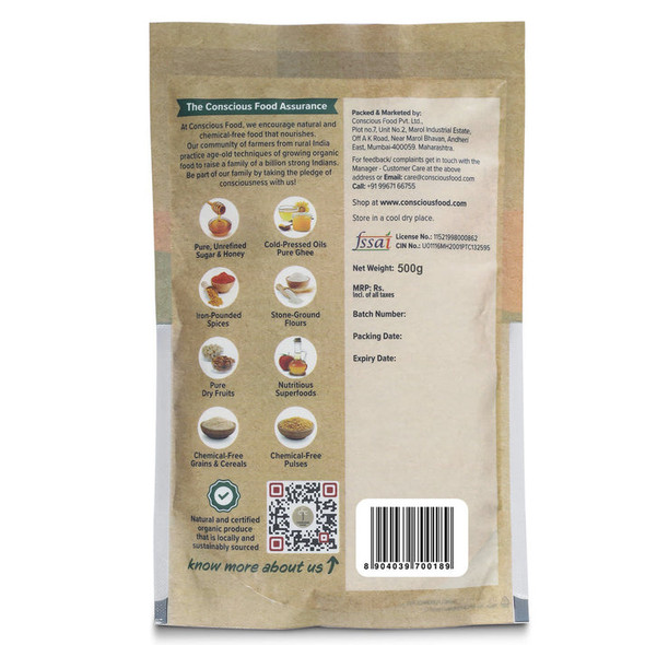 Pearl Millet Flour / Bajra Atta by Conscious Food|500gm|1.1 lbs