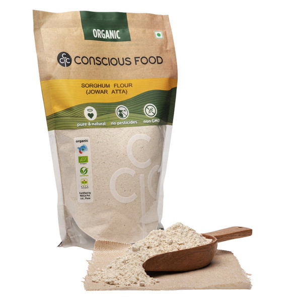 Sorghum Flour / Jowar Atta by Conscious Food|500gm|1.1 lbs