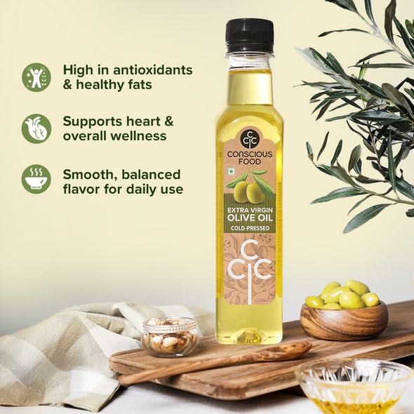 Extra virigin Olive Oil by Conscious Food|250gm|0.55 lbs
