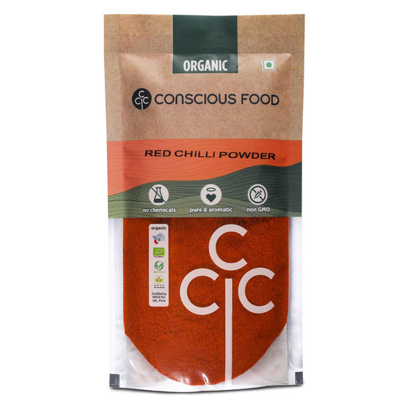 Red Chilli Powder by Conscious Food|100gm|0.22 lbs