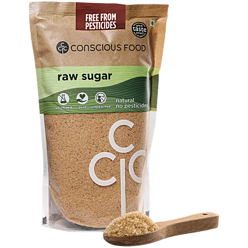 Raw Sugar / Khandsari by Conscious Food|500gm|1.1 lbs