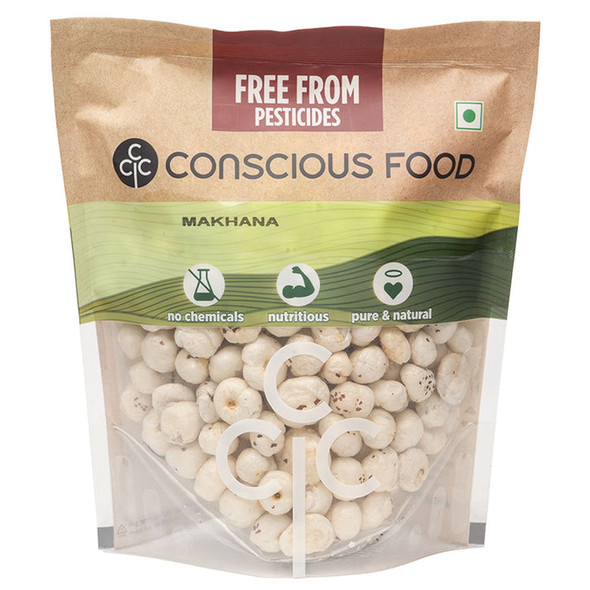 Raw Makhana by Conscious Food|50gm|0.11 lbs