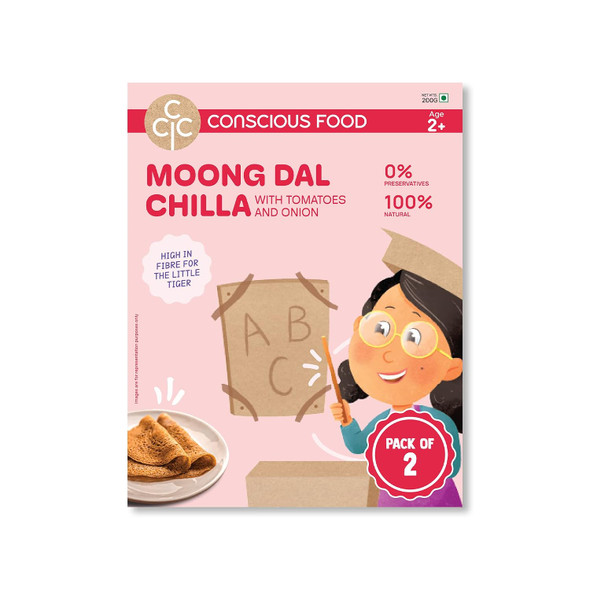 Moong Dal Chilla Mix by Conscious Food|200gm|0.44 lbs
