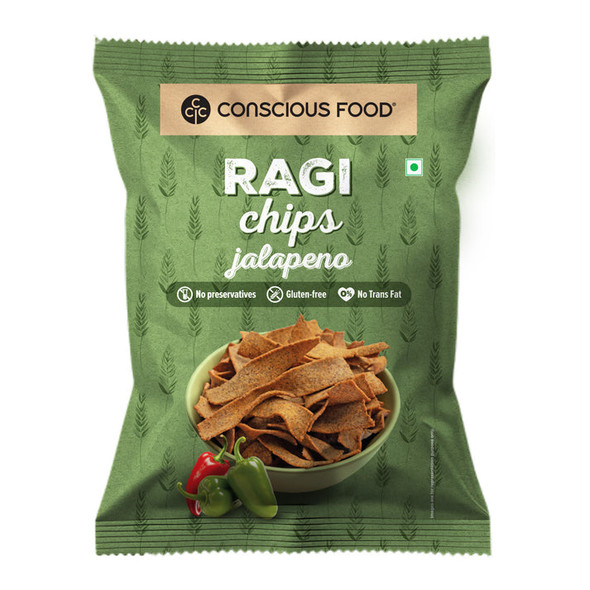 Ragi Chips by Conscious Food|50gm|0.11 lbs