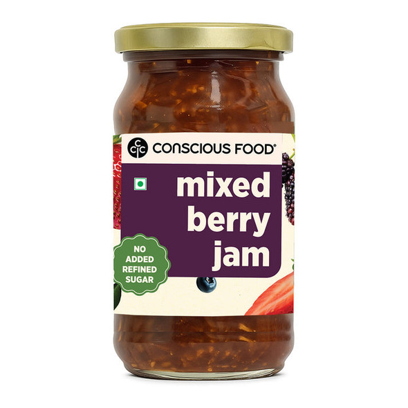 Mixed Berry Jam by Conscious Food|220gm|0.49 lbs