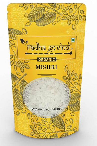 Organic Mishri Crystals | Dana Mishri | Diamond Cut Mishri by Radha Govind|2700gm|5.95 lbs