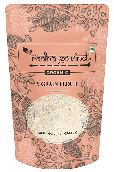 Organic 9 Grain Flour by Radha Govind|500gm|1.1 lbs