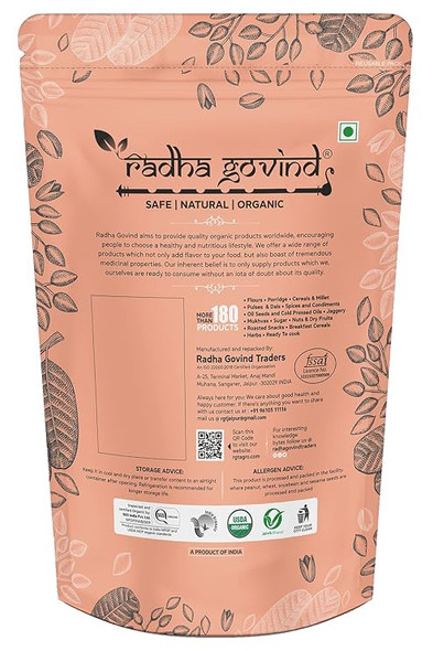 Organic Organic Suji Rava | Ready to Cook Meals | South Indian Rava Mix, Delicious & Aromatic by Radha Govind|500gm|1.1 lbs