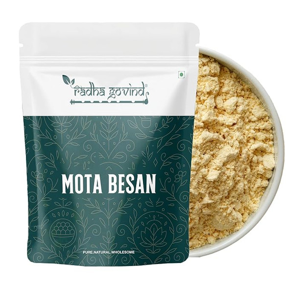 Organic Mota Besan by Radha Govind|1000gm|2.2 lbs