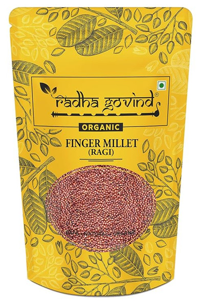 Organic Finger Millet | Ragi Whole | Nachni | Ragulu | Kezhvaragu | Mandua by Radha Govind|1000gm|2.2 lbs